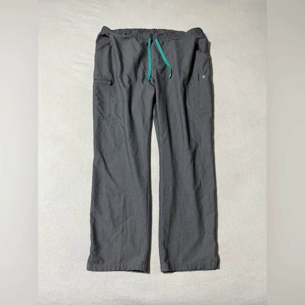 FIGS High Rise Yola Skinny Women's‎ XL Pants Cargo Scrubs Gray TW2000 *FLAW